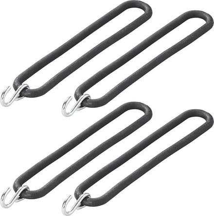 ProPlus Spanrubbers met S-haak - 8x stuks - 20 cm - voor dekzeilen - RVS S-haak - tentelastiek