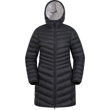 Mountain Warehouse Dames/Dames Florence gewatteerde jas met imitatiebontvoering (Zwart)