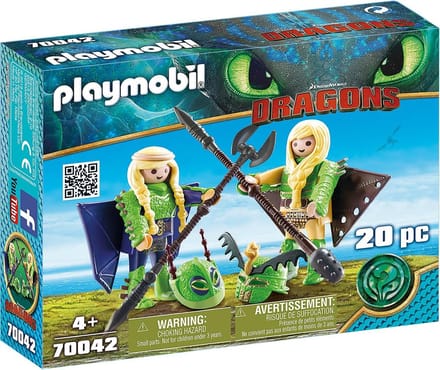 PLAYMOBIL  Brokdol en Knoldol in vliegpak - 70042