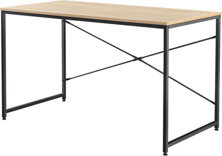 Bureau Nice 120x60x72 cm spaanplaat en metaal zwart en eiken
