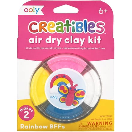 Ooly - Creatibles - Mini air dry clay kit - Rainbow BFF's - 4 Kleikleuren