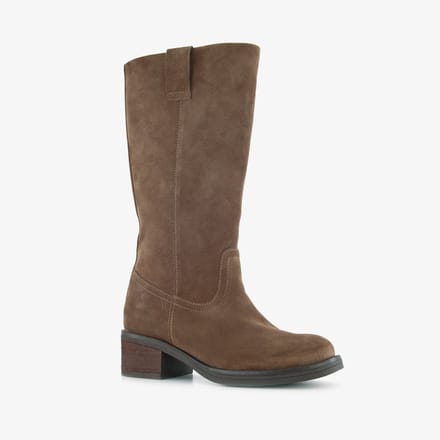 Harper suède dames laarzen taupe - Bruin - Echt leer - Maat 37