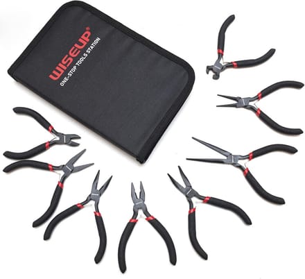 8-delige mini tangenset voor knutselen en elektronica