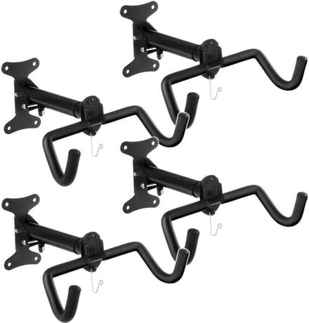 Maclean - Set van 4 stuks Fiets muurbeugel, horizontaal, staal, max. belasting 30kg, MC-484