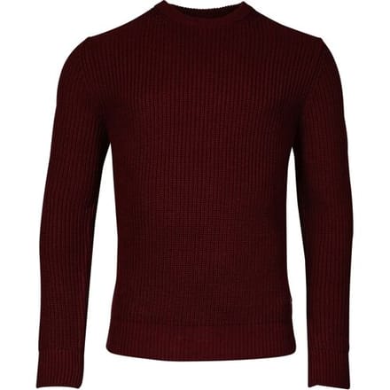 Baileys Trui Uni Structure Crew Neck Bordeaux / male
