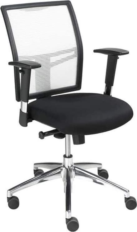 Ergonomische bureaustoel 1412 EN-1335 genormeerd kleur wit zitting stof