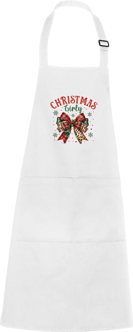 Wit schort met Full Color Christmas Girly Strik