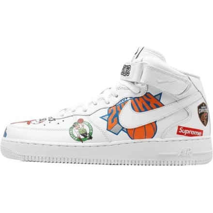 Nike Air Force 1 Mid Supreme Nba Wit AQ8017-100 45 white