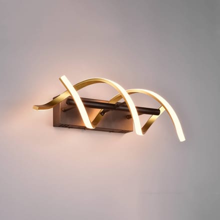 Trio Lighting LED wandlamp Sequence, dimbaar, CCT, messing
