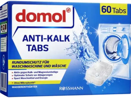 Domol Wasmachine Reiniger Tabs Anti-Kalking, 60 stuks