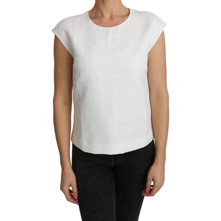 Dolce Gabbana Top met Geborduurde Korte Mouwen
