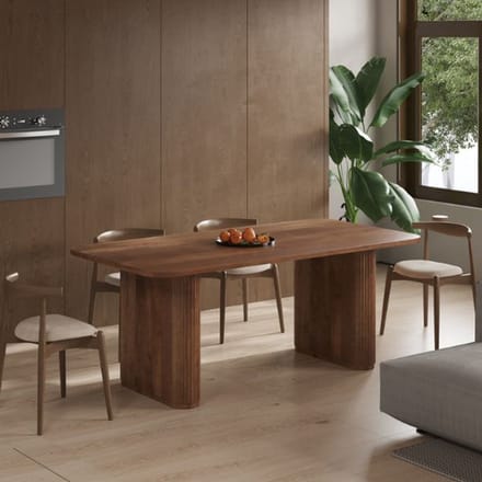 Tafel 'Jean' 200 cm Deens Ovaal Mango Hout Lichtbruin