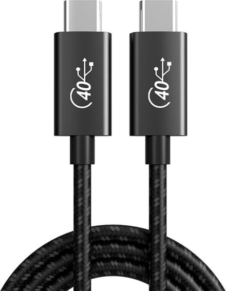 USB-C naar USB-C Thunderbolt 4 adapter kabel - 40 Gbps - 8K - 2 meter - Zwart - Provium