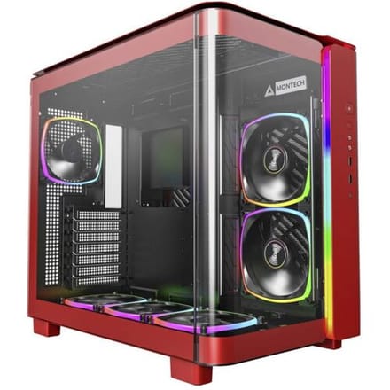 MONTECH KING 95 PRO Tempered Glass ARGB Midi-tower PC-behuizing Rood