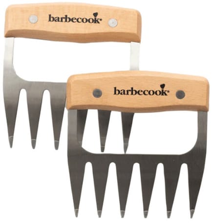 Barbecook vleesklauwen RVS met houten handvat