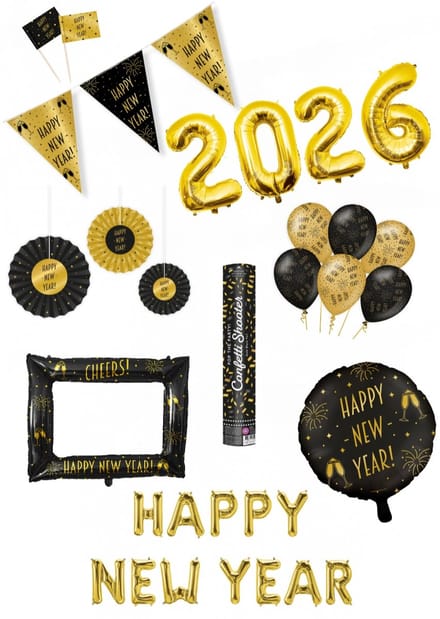 Happy new year versiering pakket – feest – 2026 – versiering