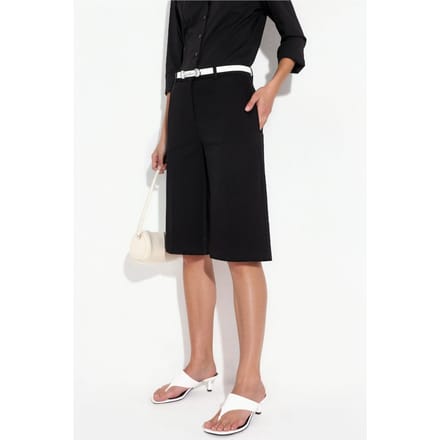 Rechtaf lopende Bermuda Shorts (zonder Ceintuur)