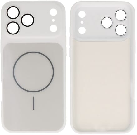 MagSafe Telefoonhoes – Shockproof Case met Camera Bescherming – Geschikt voor iPhone 17 Pro Max - Wit