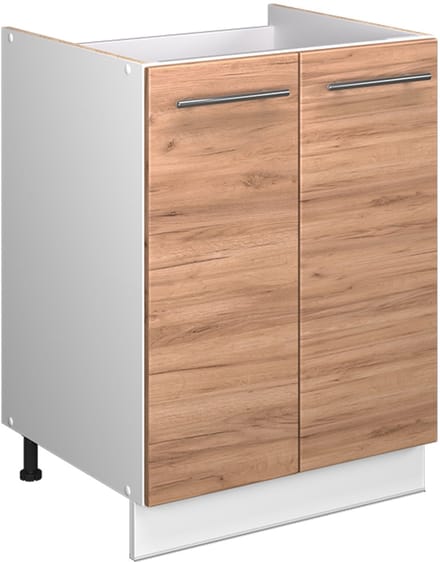 Vicco Wastafelkast Fame-Line, Goudkleurig Eiken/Wit, 60 cm