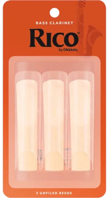 D'Addario Woodwinds REA0330 Rico Basklarinetriet, 3.0, 3-Pack, Unfiled