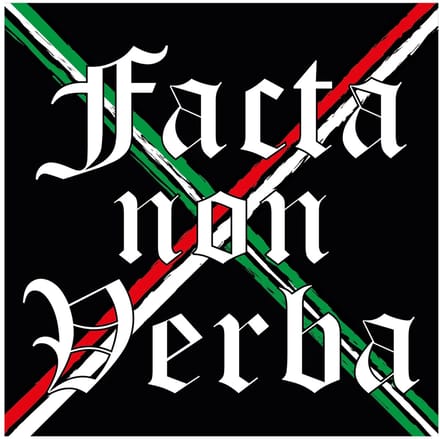 FR.KZK VLAG FACTA NON VERBA KRUIS