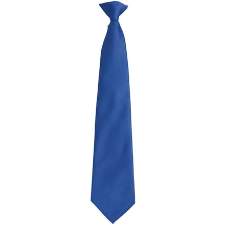 Premier Unisex volwassen kleuren modieuze effen Clip-On stropdas (Koningsblauw)