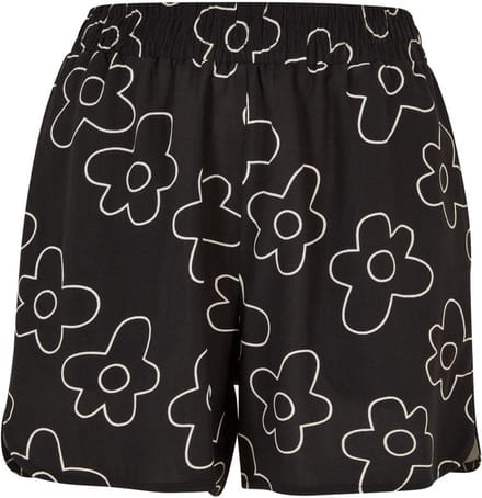 Urban Classics - All over Print Viscose Resort Korte broek - S - Zwart/Wit
