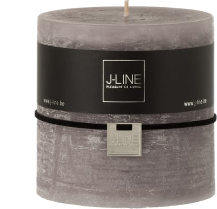 J-Line cilinderkaars - donkergrijs - 75U - small - 6 stuks