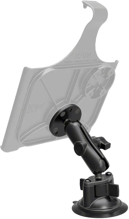 RAM Mounts - Twist-Lock™ Suction Cup Double Ball Mount with Round Plate - Medium