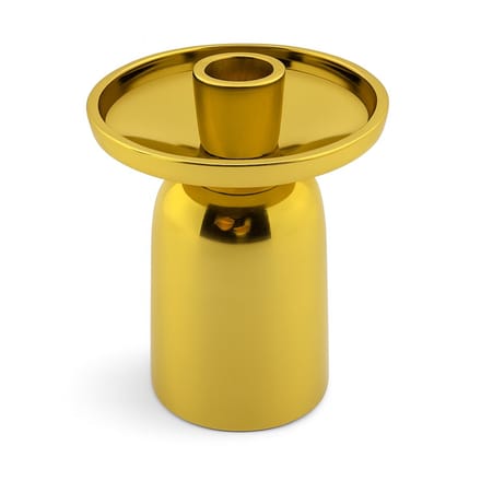 Parlane - kandelaar voor dinerkaars - warm goudkleurig - Ø10 x H13 cm