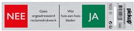 Pickup Route Alulook 165x44 mm - Reclame drukwerk NEE JA