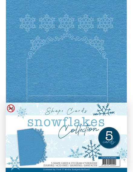 Card Deco Snowflake Collection - Shape Card Turquoise