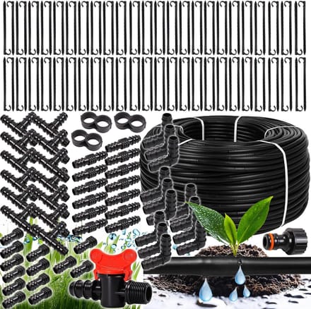 Druppelslang Set - Bevewateringsslang - Planten Water Geven - 100 Meter Lengte - 33 Cm Afstand