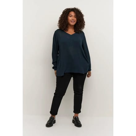 Kaffe Curve KCami LS Blouse Dames Blouse - Maat 44