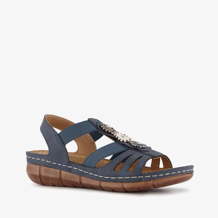 Natuform dames sandalen met sleehak blauw - Maat 41 - Uitneembare zool