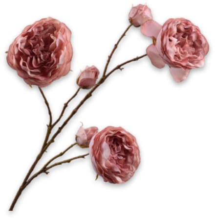 Silk-ka - Kunstbloem - roos - roze - H101 cm