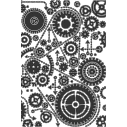 Sizzix Multi-Level Embossing sjabloon "Vault Gears by Tim Holtz"