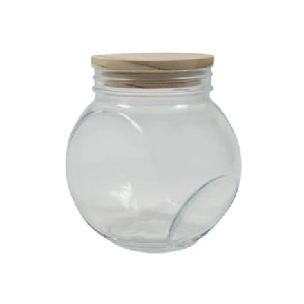 Voorraadpot - 12x9x13 cm - Hout - 0,7 liter