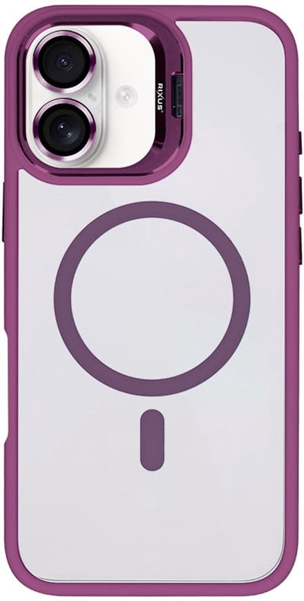 Rixus Classic 03 Case With MagSafe For Apple iPhone 16 Dark Pink