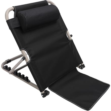 Verstelbaar Bed Rugleuning Vloerstoel met Hoofdkussen Opvouwbaar Multifunctioneel 6 Graden Zitten Op Rugleuning black