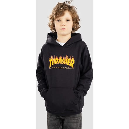 Thrasher Flame Kids Kids Hoodie zwart