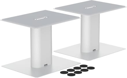 Luidsprekerstandaards - Speaker Verhogers - Betere Geluidsweergave - Set van Twee - 20x16.5cm Basis - Wit