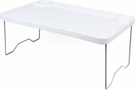 Benson Opklapbare laptop tafel - Kunststof - Wit - 57 x 35 x 23 cm