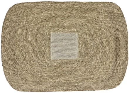 Pomax Quadri placemat zeegras 50x35cm havermout