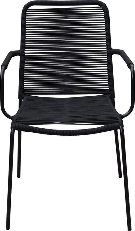 Tuinstoel Vita Luxor touw - zwart