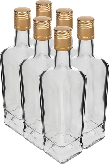 Browin glazen flessen Zasada 500ml - 6 stuks- met schroefdop