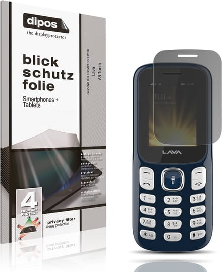 dipos – Matte Privacy Screenprotector geschikt voor Lava A3 Torch | Anti-Spy Beschermfolie