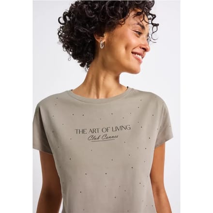 Shirt met edelstenen