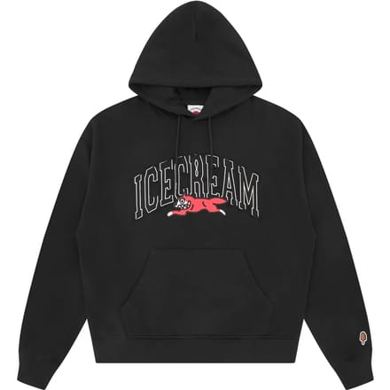 Hoodie Icecream College Running Dog