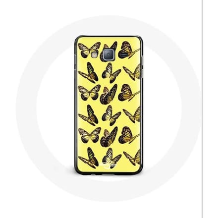 Coque - Samsung - Galaxy J3 2016 - Souple - Papillons - Jaune jaune